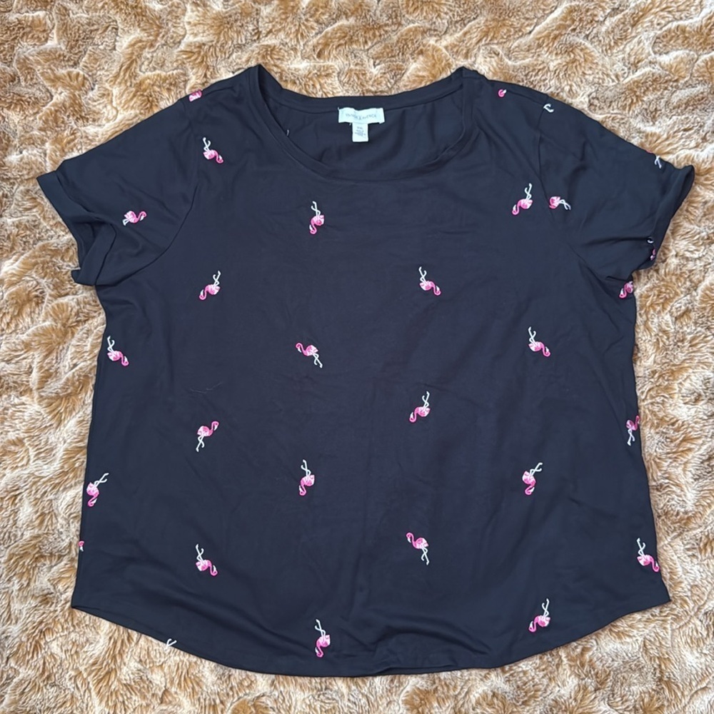 Vintage America Black Cherry Print Women's Top size XXL - Picture 5 of 9